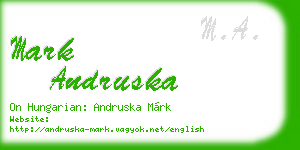 mark andruska business card
